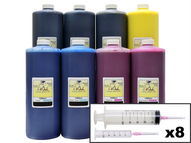 8x1L Ink Refill Kit for CANON PFI-105, PFI-106, PFI-206, PFI-304, PFI-306, PFI-704, PFI-706